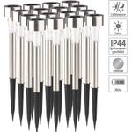 Casa si Gradina - Corpuri si surse de iluminat - Iluminat exterior - Lampi solare - Lampa solara LED de exterior pentru gradina Flippy, dispersor normal, 0.06W, Inox, 29 cm - Infinity.ro