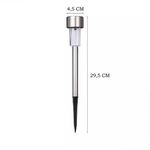 Casa si Gradina - Corpuri si surse de iluminat - Iluminat exterior - Lampi solare - Lampa solara LED de exterior pentru gradina Flippy, dispersor normal, 0.06W, Inox, 29 cm - Infinity.ro