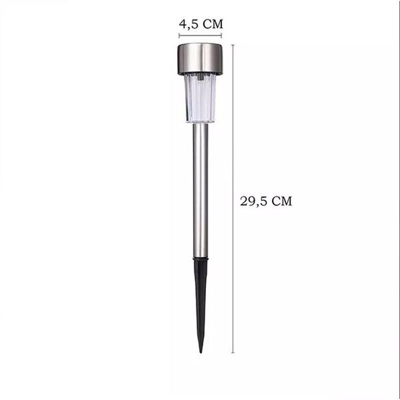 Casa si Gradina - Corpuri si surse de iluminat - Iluminat exterior - Lampi solare - Lampa solara LED de exterior pentru gradina Flippy, dispersor normal, 0.06W, Inox, 29 cm - Infinity.ro