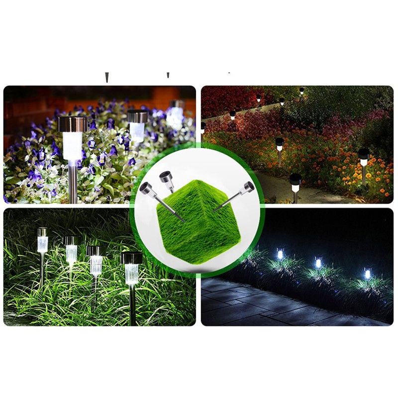 Casa si Gradina - Corpuri si surse de iluminat - Iluminat exterior - Lampi solare - Lampa solara LED de exterior pentru gradina Flippy, dispersor normal, 0.06W, Inox, 29 cm - Infinity.ro
