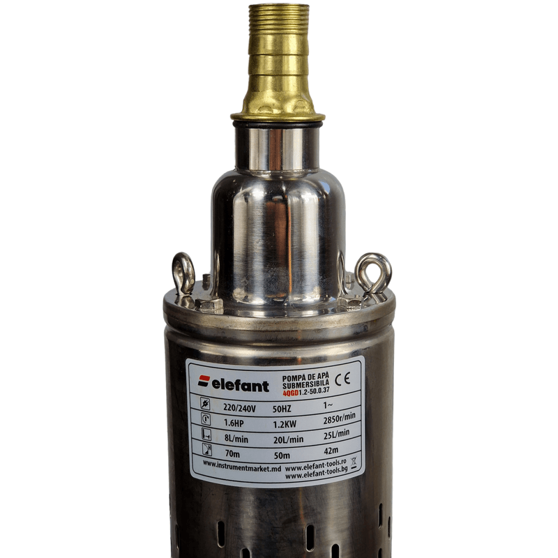 Casa si Gradina - Gradinarit si plante - Instalatii si accesorii pentru irigatii - Pompe apa - Pompa submersibila Elefant Aquatic 4QGD1.2-50-0.37, 370 W, 1800 l/h - Infinity.ro