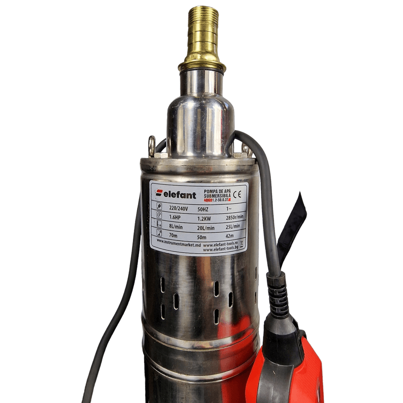 Casa si Gradina - Gradinarit si plante - Instalatii si accesorii pentru irigatii - Pompe apa - Pompa submersibila Elefant 4QGD1.2-50-0.37F, 370 W, 1.5 mc/h - Infinity.ro