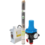 Casa si Gradina - Gradinarit si plante - Instalatii si accesorii pentru irigatii - Pompe apa - Pompa submersibila, tun lung cu panou comanda 75QJD 1.8-54/15-0.55, 750 W + Prescontrol automat EPC-3 - Infinity.ro