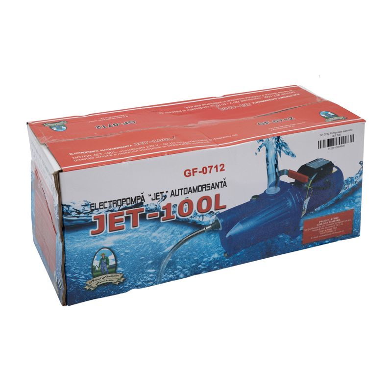 Casa si Gradina - Gradinarit si plante - Instalatii si accesorii pentru irigatii - Pompe apa - Pompa de suprafata pentru apa curata JET 100L, 1500W, 2850 rpm, 60 l/min + Furtun cu insertie 1" 50m - Infinity.ro