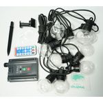 Casa si Gradina - Corpuri si surse de iluminat - Iluminat exterior - Instalatii luminoase exterior - Instalatie Craciun, 5 M, 10 de LED-uri, alb-cald, model cu bulb, liniara, solara, interior/exterior, Flippy - Infinity.ro