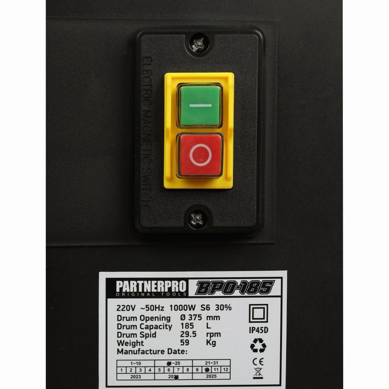 Casa si Gradina - Constructii - Utilaje constructii - Betoniere si roabe - Betoniera 210L 1100W PartnerPro BPO-210L - Infinity.ro