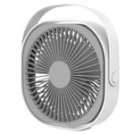 Electronice si Electrocasnice - Climatizare si sisteme de incalzire - Aparate racire aer - Ventilatoare - Mini ventilator pentru birou cu usb, Flippy, rotire 360 grade, 3 viteze, 4000 mA, 13.5 x 12,8, Gri - Infinity.ro