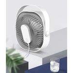 Electronice si Electrocasnice - Climatizare si sisteme de incalzire - Aparate racire aer - Ventilatoare - Mini ventilator pentru birou cu usb, Flippy, rotire 360 grade, 3 viteze, 4000 mA, 13.5 x 12,8, Gri - Infinity.ro