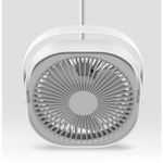 Electronice si Electrocasnice - Climatizare si sisteme de incalzire - Aparate racire aer - Ventilatoare - Mini ventilator pentru birou cu usb, Flippy, rotire 360 grade, 3 viteze, 4000 mA, 13.5 x 12,8, Gri - Infinity.ro