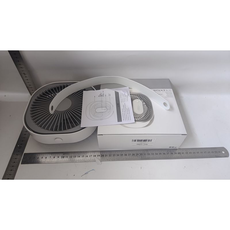 Electronice si Electrocasnice - Climatizare si sisteme de incalzire - Aparate racire aer - Ventilatoare - Mini ventilator pentru birou cu usb, Flippy, rotire 360 grade, 3 viteze, 4000 mA, 13.5 x 12,8, Gri - Infinity.ro