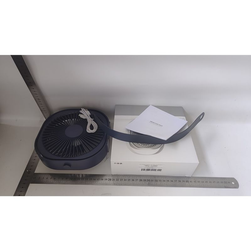 Electronice si Electrocasnice - Climatizare si sisteme de incalzire - Aparate racire aer - Ventilatoare - Mini ventilator pentru birou cu usb, Flippy, rotire 360 grade, 3 viteze, 4000 mA, 13.5 x 12,8, Albastru - Infinity.ro