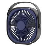 Electronice si Electrocasnice - Climatizare si sisteme de incalzire - Aparate racire aer - Ventilatoare - Mini ventilator pentru birou cu usb, Flippy, rotire 360 grade, 3 viteze, 4000 mA, 13.5 x 12,8, Albastru - Infinity.ro