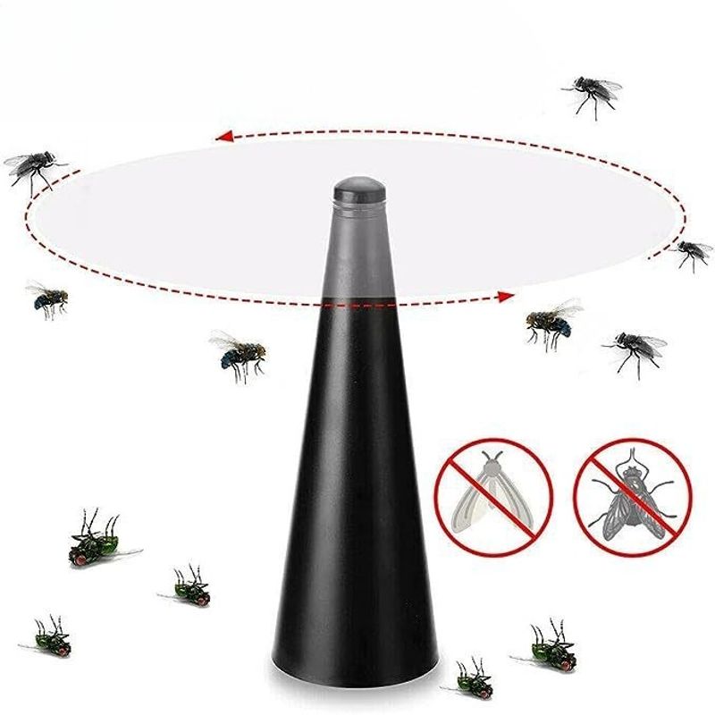 Electronice si Electrocasnice - Climatizare si sisteme de incalzire - Aparate racire aer - Ventilatoare - Ventilator Exterior, Flippy, Repelent pentru Muste/Tantari, Cablu USB, Slot Baterii, 9 x 9 x 20 cm, Negru - Infinity.ro