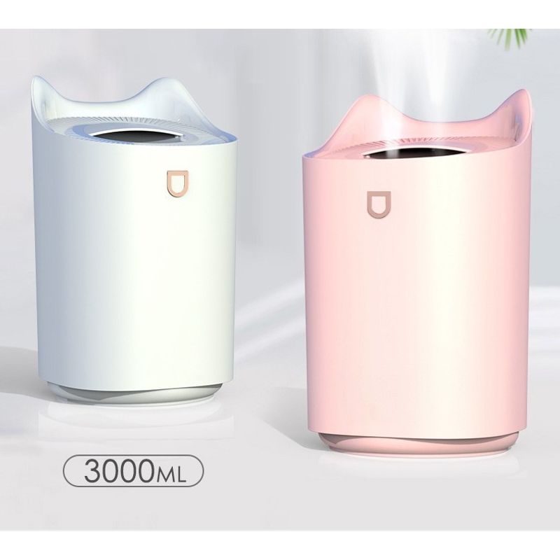 Electronice si Electrocasnice - Climatizare si sisteme de incalzire - Aparate filtrare aer - Umidificatoare - Umidificator cu duza dubla, Flippy, de capacitate mare 3L, alb - Infinity.ro