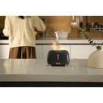 Electronice si Electrocasnice - Climatizare si sisteme de incalzire - Aparate filtrare aer - Umidificatoare - Umidificator de tip flacara, Flippy, cu aromaterapie, 7 culori, 250 ml, negru - Infinity.ro