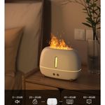 Electronice si Electrocasnice - Climatizare si sisteme de incalzire - Aparate filtrare aer - Umidificatoare - Umidificator de tip flacara, Flippy, cu aromaterapie, 7 culori, 250 ml, alb - Infinity.ro