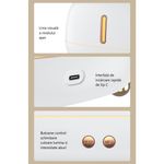 Electronice si Electrocasnice - Climatizare si sisteme de incalzire - Aparate filtrare aer - Umidificatoare - Umidificator de tip flacara, Flippy, cu aromaterapie, 7 culori, 250 ml, alb - Infinity.ro