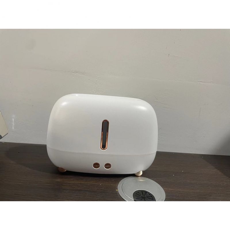 Electronice si Electrocasnice - Climatizare si sisteme de incalzire - Aparate filtrare aer - Umidificatoare - Umidificator de tip flacara, Flippy, cu aromaterapie, 7 culori, 250 ml, alb - Infinity.ro