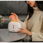 Electronice si Electrocasnice - Climatizare si sisteme de incalzire - Aparate filtrare aer - Umidificatoare - Umidificator de tip flacara, Flippy, cu aromaterapie, 7 culori, 250 ml, alb - Infinity.ro