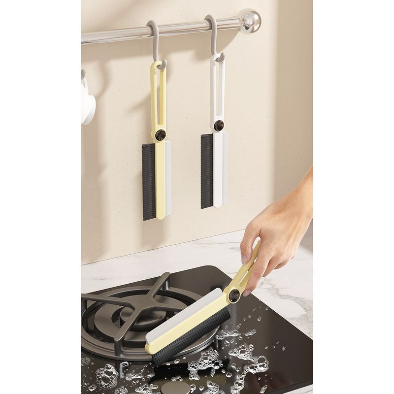 Market - Curatenie si intretinere casa - Produse menaj - Maturi si farase - Perie Multifunctionala si Stergator, Flippy, Pentru Spatii Greu Accesibile, 24.7 x 4.5 cm, Alb - Infinity.ro