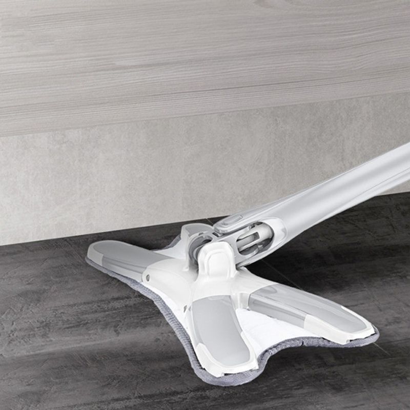 Market - Curatenie si intretinere casa - Produse menaj - Maturi si farase - Set Mop Plat + Galeata, Flippy, cu Sistem de Stoargere, Lungime Telescopica 140 cm, Argintiu/Galben - Infinity.ro