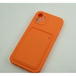 Laptop, Telefoane si Tablete - Telefoane mobile si accesorii - Accesorii Telefoane - Huse telefoane - Husa protectie Flippy cu suport card compatibila cu Apple iPhone 12 Portocaliu - Infinity.ro