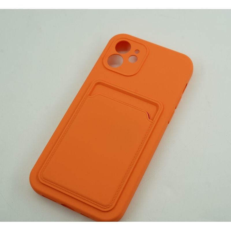 Laptop, Telefoane si Tablete - Telefoane mobile si accesorii - Accesorii Telefoane - Huse telefoane - Husa protectie Flippy cu suport card compatibila cu Apple iPhone 12 Portocaliu - Infinity.ro