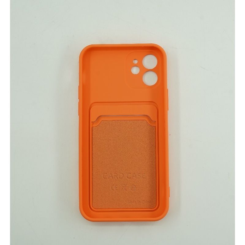Laptop, Telefoane si Tablete - Telefoane mobile si accesorii - Accesorii Telefoane - Huse telefoane - Husa protectie Flippy cu suport card compatibila cu Apple iPhone 12 Portocaliu - Infinity.ro