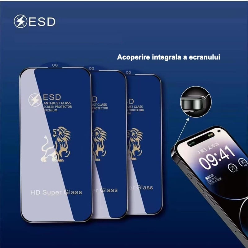 Laptop, Telefoane si Tablete - Telefoane mobile si accesorii - Accesorii Telefoane - Folii protectie telefoane - Folie Sticla securizata electrostatica Flippy pentru Xiaomi Redmi 12C , Sticla ESD, Top Glass, Anti-static, Negru - Infinity.ro