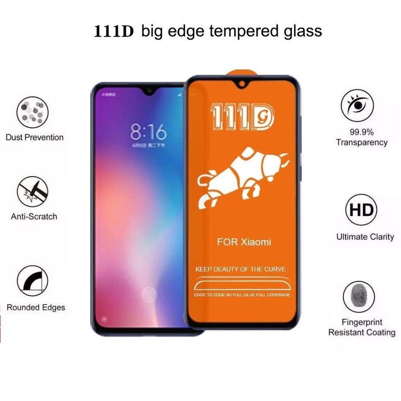 Laptop, Telefoane si Tablete - Telefoane mobile si accesorii - Accesorii Telefoane - Folii protectie telefoane - Folie Sticla Flippy® compatibila cu Xiaomi Redmi 8 111D Negru - Infinity.ro