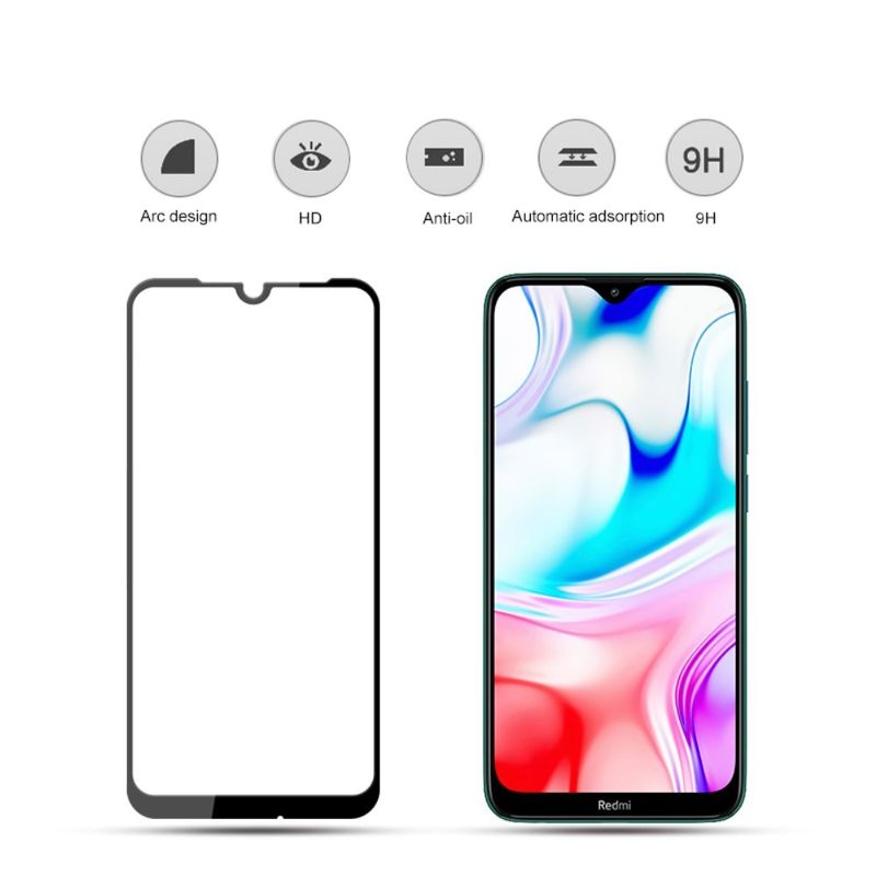 Laptop, Telefoane si Tablete - Telefoane mobile si accesorii - Accesorii Telefoane - Folii protectie telefoane - Folie Sticla Flippy® compatibila cu Xiaomi Redmi 8 111D Negru - Infinity.ro