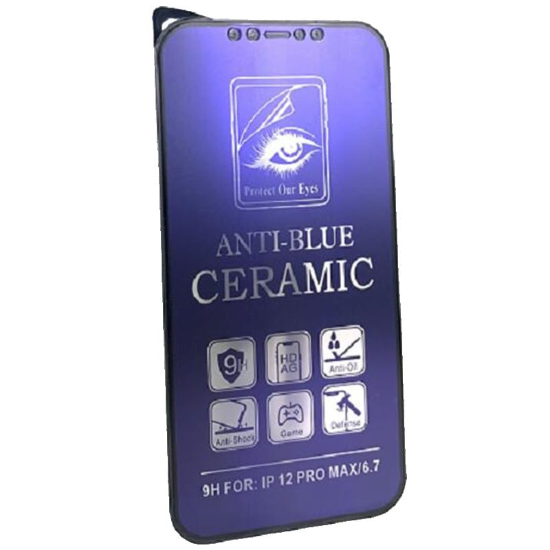 Laptop, Telefoane si Tablete - Telefoane mobile si accesorii - Accesorii Telefoane - Folii protectie telefoane - Folie de Protectie, Flippy, pentru iPhone 15 Pro, Ceramic Anti-Blue, 9H, Protectie Ochi, Anti-Soc, Mov - Infinity.ro