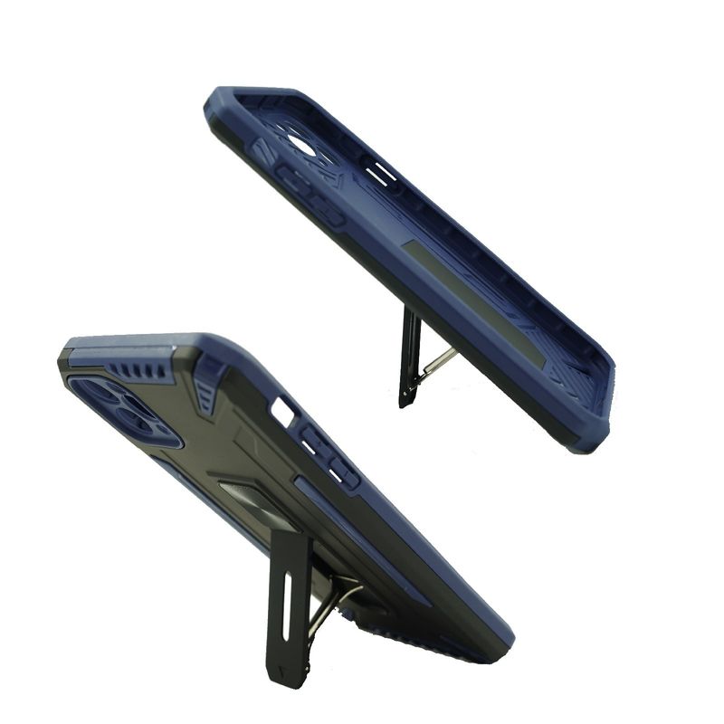 Laptop, Telefoane si Tablete - Telefoane mobile si accesorii - Accesorii Telefoane - Huse telefoane - Husa de protectie Flippy compatibila cu Apple iPhone 11Pro Defender Model 4 cu suport, Albastru inchis - Infinity.ro