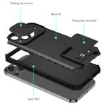 Laptop, Telefoane si Tablete - Telefoane mobile si accesorii - Accesorii Telefoane - Huse telefoane - Husa Defender cu Stand pentru iPhone 12 Pro, Negru, Suport reglabil, Antisoc, Protectie glisanta pentru camera, Flippy - Infinity.ro