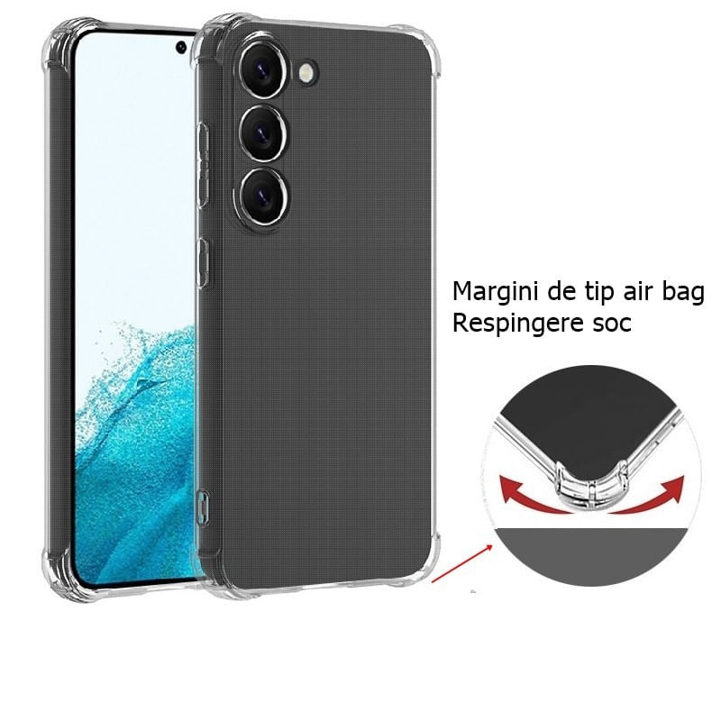 Laptop, Telefoane si Tablete - Telefoane mobile si accesorii - Accesorii Telefoane - Huse telefoane - Husa de protectie Flippy, Airbag Shock Absorption, TPU, pentru Samsung Galaxy S21 FE 5G , Transparent - Infinity.ro