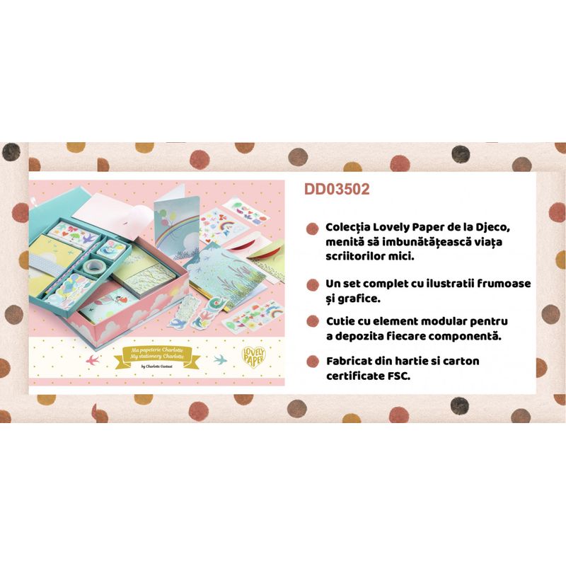 Carti si Birotica - Rechizite - Alte accesorii scolare - Set papetarie Charlotte, Djeco - Infinity.ro