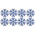 Casa si Gradina - Decoratiuni - Stickere decorative - Set stickere decorative Craciun, fulgi stralucitori, albastru inchis, gliter, model 1, 8 bucati, 8x8 cm - Infinity.ro