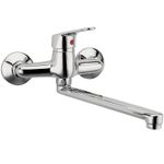 Casa si Gradina - Sanitare - Chiuveta bucatarie si accesorii - Baterii bucatarie - Baterie bucatarie, cu montaj pe perete, crom, 18 cm, Raulconstruct - Infinity.ro