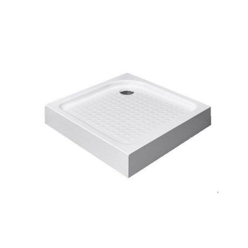 Casa si Gradina - Sanitare - Lavoar baie si accesorii - Baterii sanitare - Set Cadita de dus 80x80 patrata, baterie cabina dus, perdea de dus alba, sifon cadita si bara perdea dus 2 piese - Infinity.ro