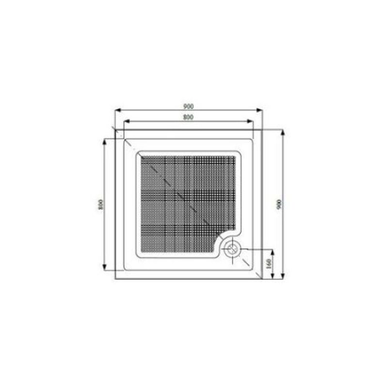 Casa si Gradina - Sanitare - Lavoar baie si accesorii - Baterii sanitare - Set Cadita de dus 80x80 patrata, baterie cabina dus, perdea de dus alba, sifon cadita si bara perdea dus 2 piese - Infinity.ro