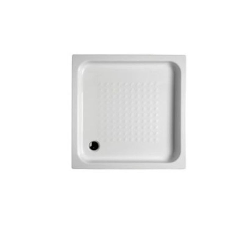 Casa si Gradina - Sanitare - Lavoar baie si accesorii - Baterii sanitare - Set Cadita de dus 80x80 patrata, baterie cabina dus, perdea de dus alba, sifon cadita si bara perdea dus 2 piese - Infinity.ro