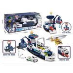 Jucarii, Copii si Bebe - Jucarii si jocuri - Vehicule si jucarii cu telecomanda - Elicoptere, avioane si nave de jucarie - Barca pentru copii cu macara si catapulta culoare albastra Shark Attack - Infinity.ro