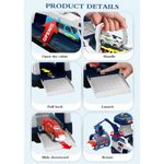 Jucarii, Copii si Bebe - Jucarii si jocuri - Vehicule si jucarii cu telecomanda - Elicoptere, avioane si nave de jucarie - Barca pentru copii cu macara si catapulta culoare albastra Shark Attack - Infinity.ro