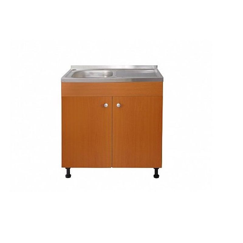 Casa si Gradina - Mobilier - Seturi de mobilier - Seturi bucatarie - Set, Masca Chiuveta Cires, Raulconstruct, 80 cm X 50 cm X 80 cm, Chiuveta anticalcar, Baterie lebada si Sifon scurgere - Infinity.ro