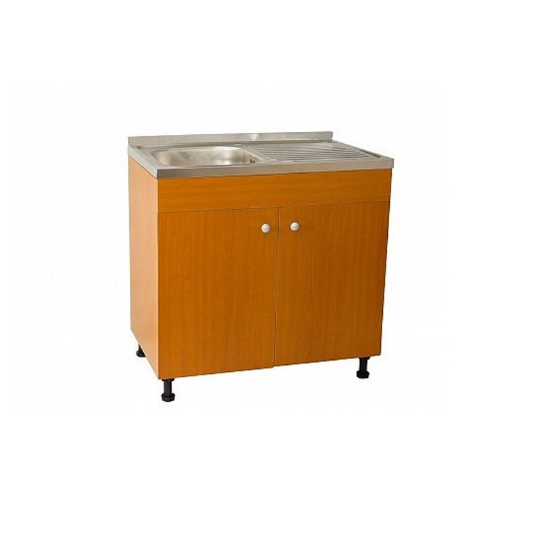 Casa si Gradina - Mobilier - Seturi de mobilier - Seturi bucatarie - Set, Masca Chiuveta Cires, Raulconstruct, 80 cm X 50 cm X 80 cm, Chiuveta anticalcar, Baterie lebada si Sifon scurgere - Infinity.ro