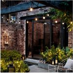Casa si Gradina - Decoratiuni - Decoratiuni petrecere - Bannere si ghirlande decorative - Ghirlanda luminoasa exterior, impermeabila, 10m, fasung E27, lumina calda, cu 10 becuri 4W - Infinity.ro