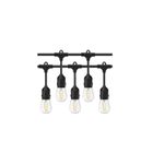 Casa si Gradina - Decoratiuni - Decoratiuni petrecere - Bannere si ghirlande decorative - Ghirlanda luminoasa exterior, impermeabila, 10m, fasung E27, lumina calda, cu 10 becuri 4W - Infinity.ro