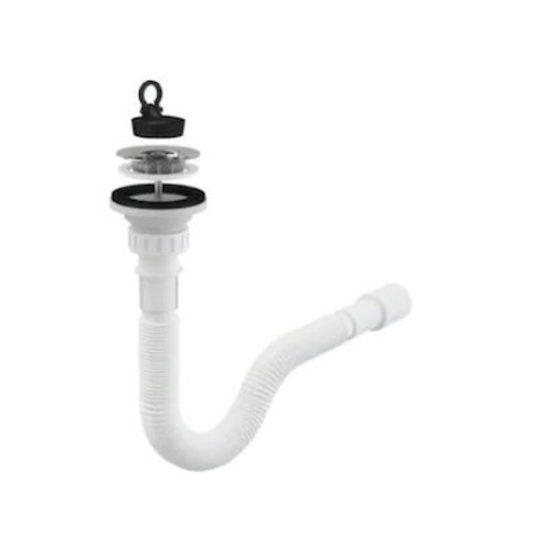 Casa si Gradina - Sanitare - Chiuveta bucatarie si accesorii - Chiuvete bucatarie - Set chiuveta masca,inox anticalcar,cuva stanga,Raulconstruct,80x50 cm,baterie lebada cu sifon de scurgere - Infinity.ro