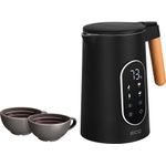 Electronice si Electrocasnice - Electrocasnice bucatarie - Preparare bauturi - Fierbatoare de apa - Fierbator electric ECG RK 1799 Smart Black, 1.7 litri, 2200 W, pereti dubli, panou tactil, functii presetate, negru - Infinity.ro