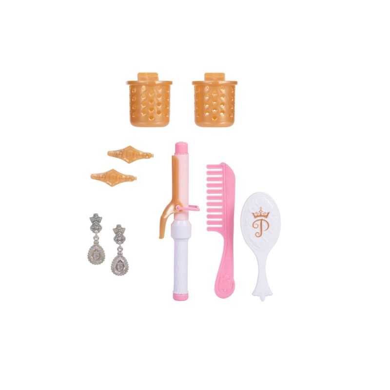 Jucarii, Copii si Bebe - Jucarii si jocuri - Jucarii de rol - Frumusete, bijuterii si accesorii fetite - Set 7 accesori oglinda de machiaj Disney Princess Multicolor 26 x 26 x 11 cm - Infinity.ro